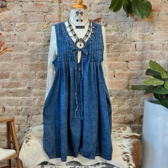 Texas Angels Boutique Denim Romper – Size Large 💙 - Picture 12 of 12
